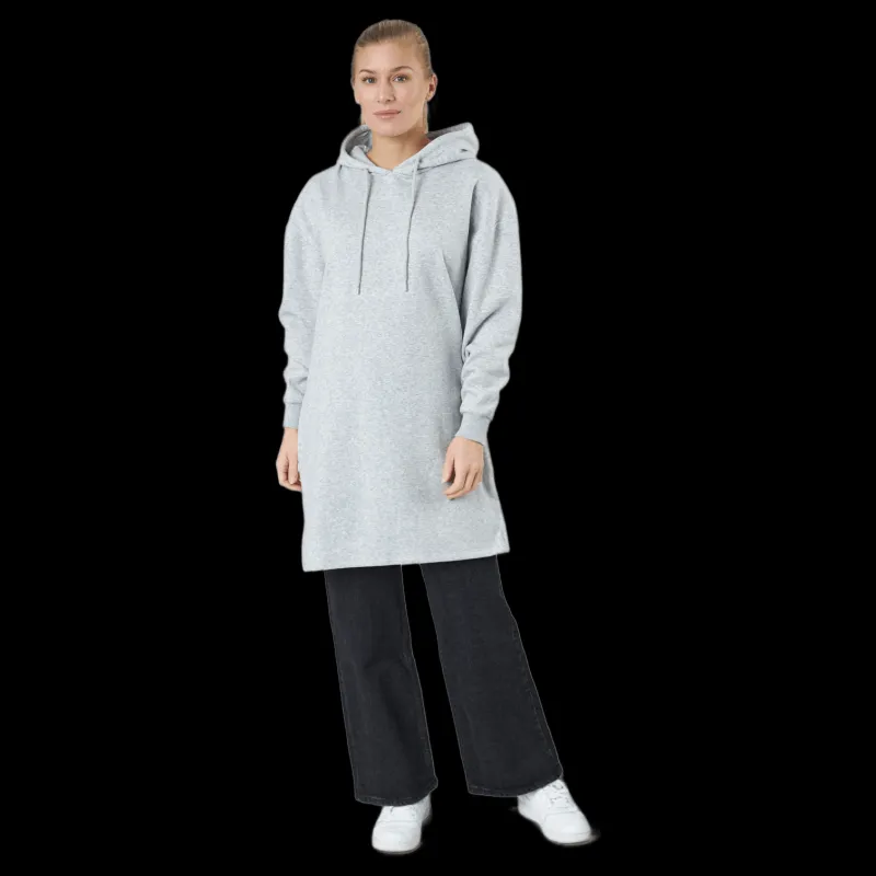 Sale Pieces Pcchilli Ls Sweat Dress Bc Light Grey Melange Grå