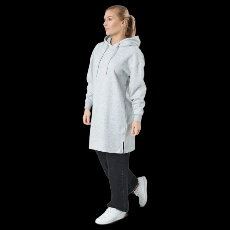 Sale Pieces Pcchilli Ls Sweat Dress Bc Light Grey Melange Grå