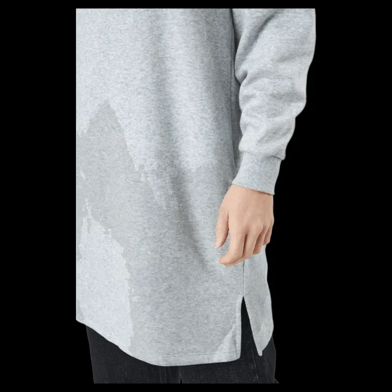 Sale Pieces Pcchilli Ls Sweat Dress Bc Light Grey Melange Grå