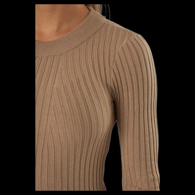 Pieces Pccrista Ls O-neck Knit Bc Silver Mink Rosa Best