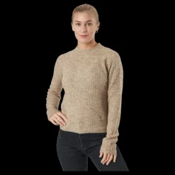 New Pieces Pcellen Ls O-neck Knit Bc Silver Mink Brun