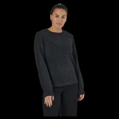 Discount Pieces Pcperla Ls Knit Bc Dark Grey Melange Grå