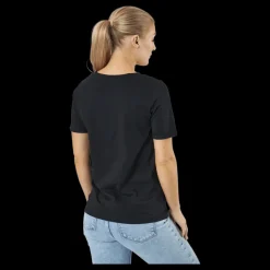 Pieces Pcria Ss V-neck Solid Tee Bc Black Svart