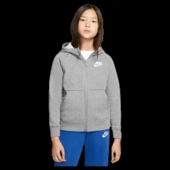 Outlet Nike PE Zip Hoodie Junior Grey Grå