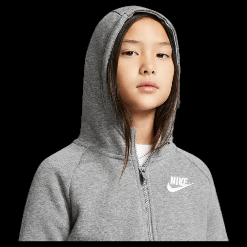 Outlet Nike PE Zip Hoodie Junior Grey Grå