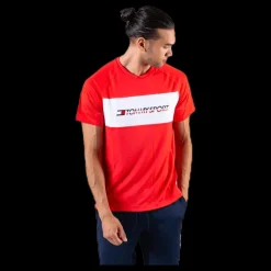 Tommy Hilfiger Sport Performance Mesh Tee Red Röd Discount