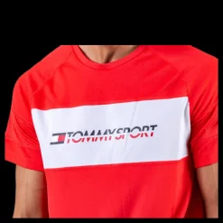 Tommy Hilfiger Sport Performance Mesh Tee Red Röd Discount