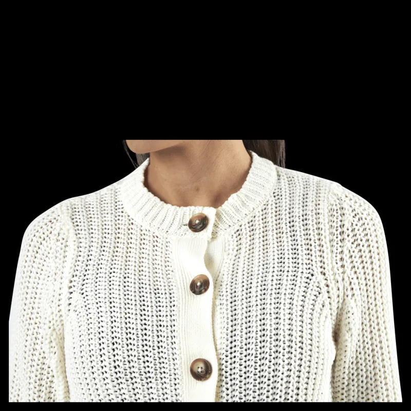 Discount Pieces Petula Ls Knit Cardigan White Vit