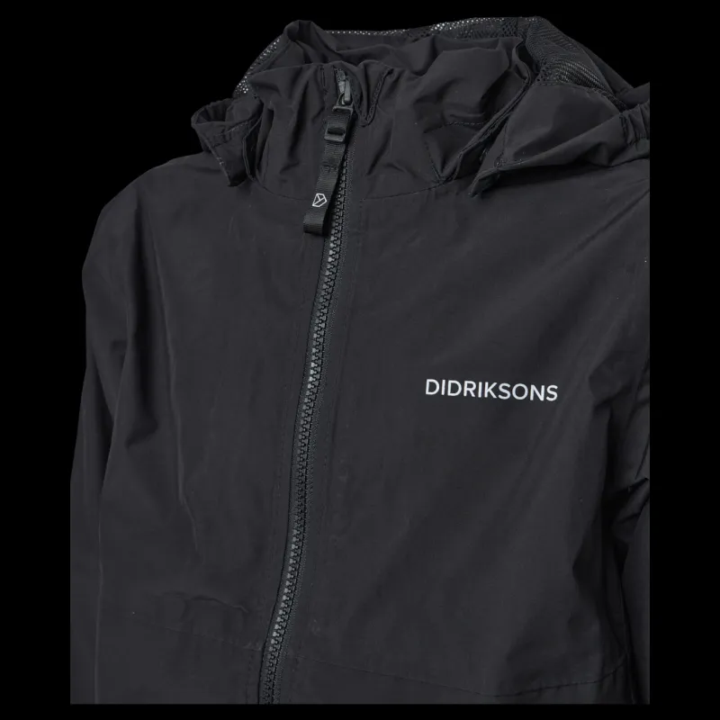 Didriksons Piko Boys Jacket 5 Black Svart New