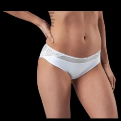 Calvin Klein Pique Lace Bikini Brief White Vit Hot
