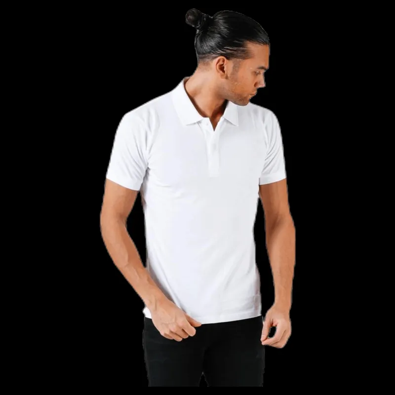 Bread & Boxers Pique Polo Shirt White Vit New