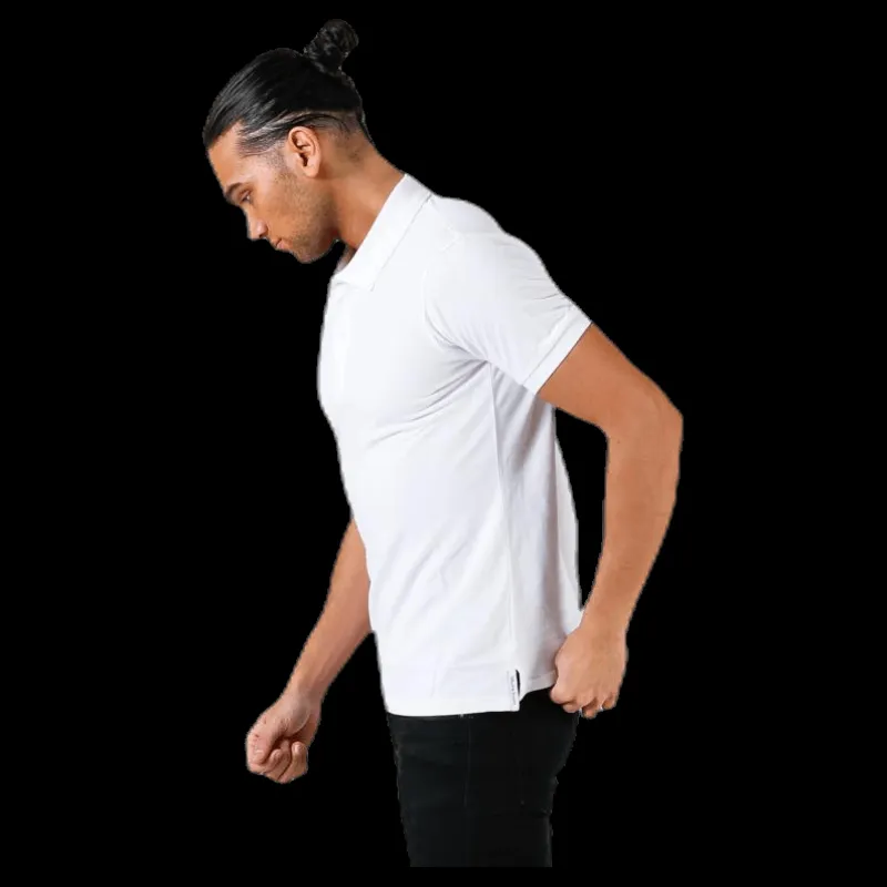 Bread & Boxers Pique Polo Shirt White Vit New
