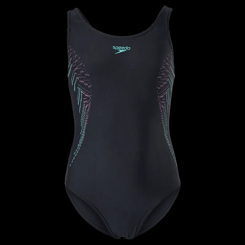 Hot Speedo Plastisol Placement Muscleback Black/neon Svart
