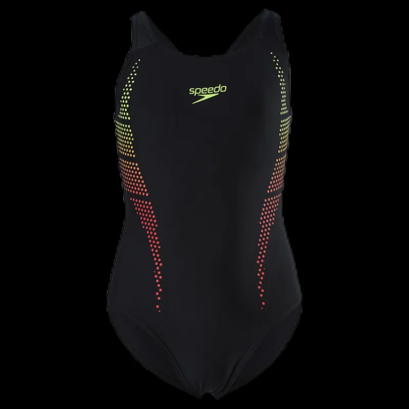 Speedo Plastisol Placement Muscleback Black/Yellow Svart och Gul Clearance