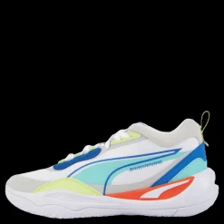 Hot Puma Playmaker Jr White-mint-victoria Blue Flerfärgad