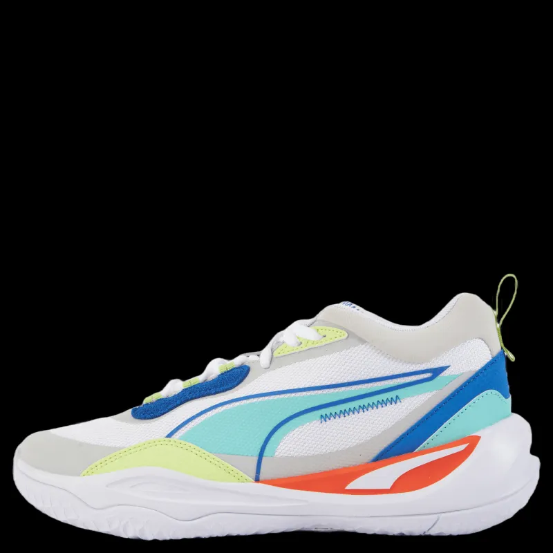 Hot Puma Playmaker Jr White-mint-victoria Blue Flerfärgad
