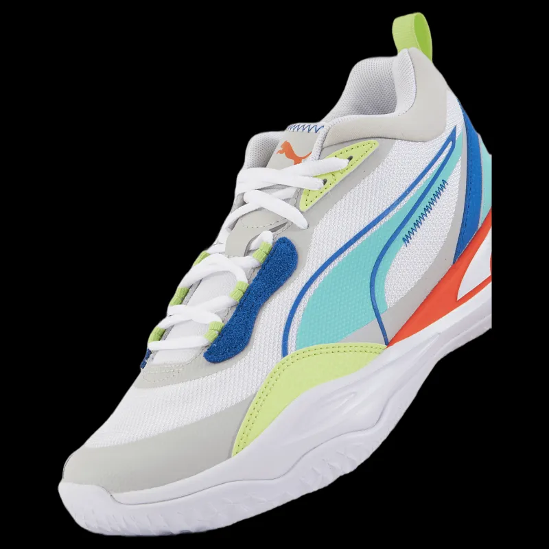 Hot Puma Playmaker Jr White-mint-victoria Blue Flerfärgad