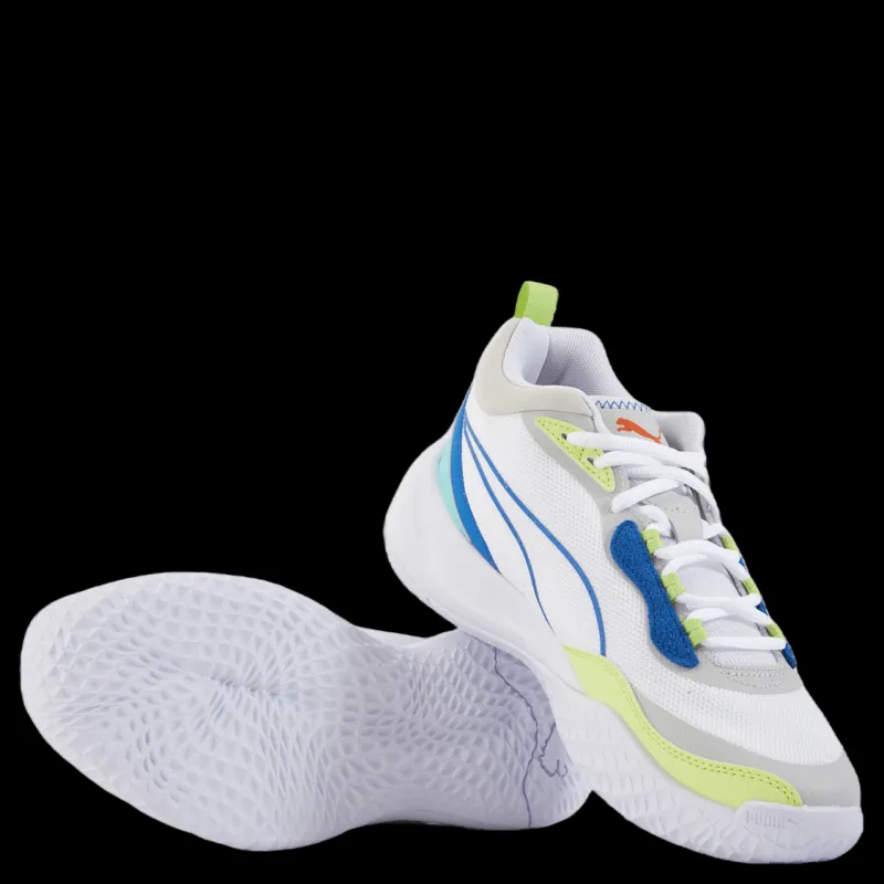Hot Puma Playmaker Jr White-mint-victoria Blue Flerfärgad