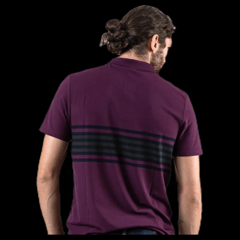 Online Lyle & Scott Plus Stripe Polo Blue Blå