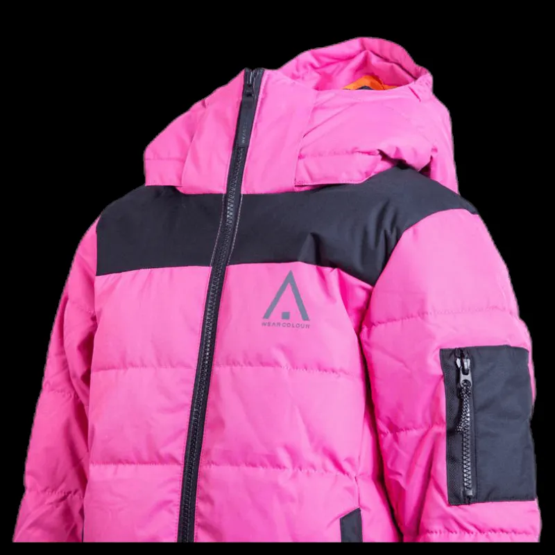 Clearance ColourWear Polar Youth Puff Jacket Pink/Black Rosa och Svart