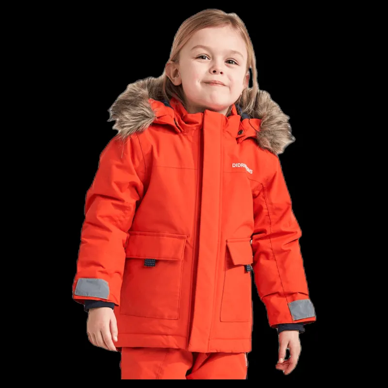 Didriksons Polarbjörnen Parka Orange Hot