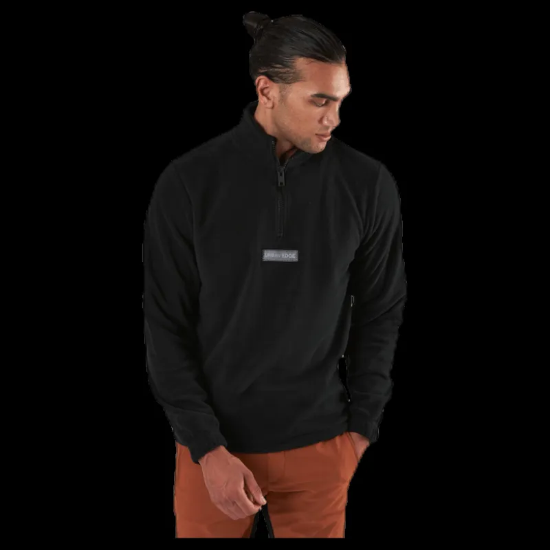 Clearance Jack & Jones Polars Sweat Half Zip Black Svart