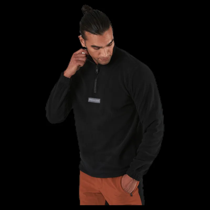 Clearance Jack & Jones Polars Sweat Half Zip Black Svart