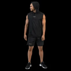 New Gavelo Power Sleeveless Hoodie Black&gold Svart