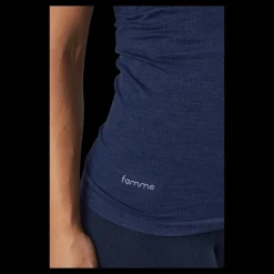 Outlet Famme Power Tank Top Navy Blue Blå