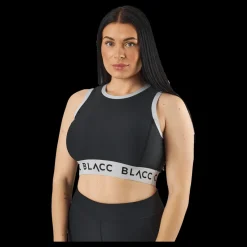 Hot BLACC Power X Crop Top 2.0 Black/white Svart