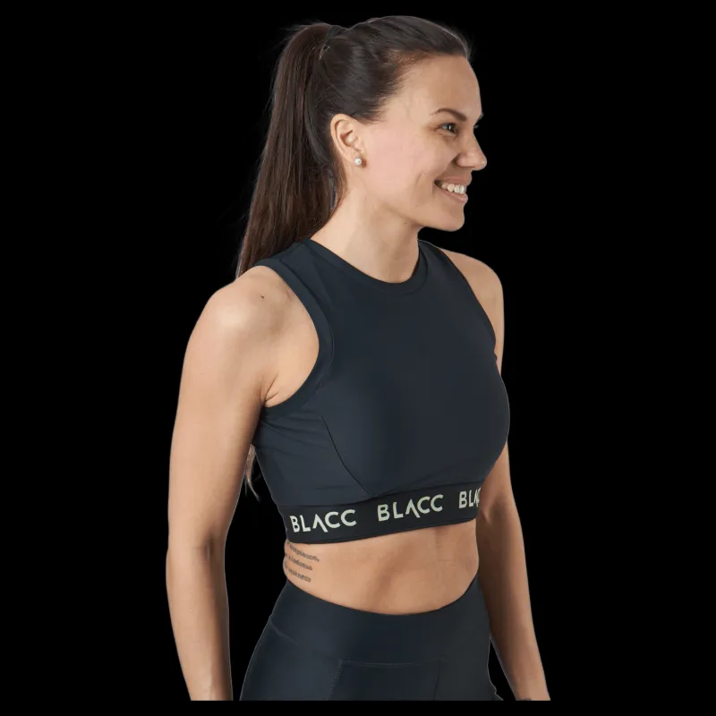 Outlet BLACC Power X Crop Top Black Svart