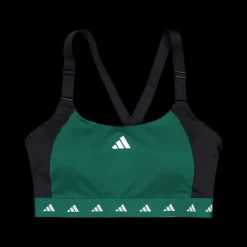 adidas Powerimpact Training Medium-Support Techfit Colorblock Bra Collegiate Green Grön Outlet