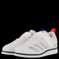 New adidas Powerlift 5 Weightlifting Shoes Cloud White / Silver Metallic / Core Black Vit