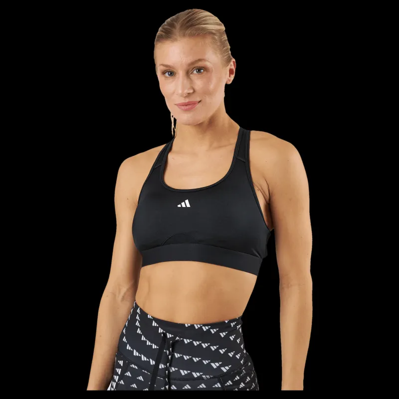 Sale adidas PowerReact Training Medium-Support Bra Black Svart