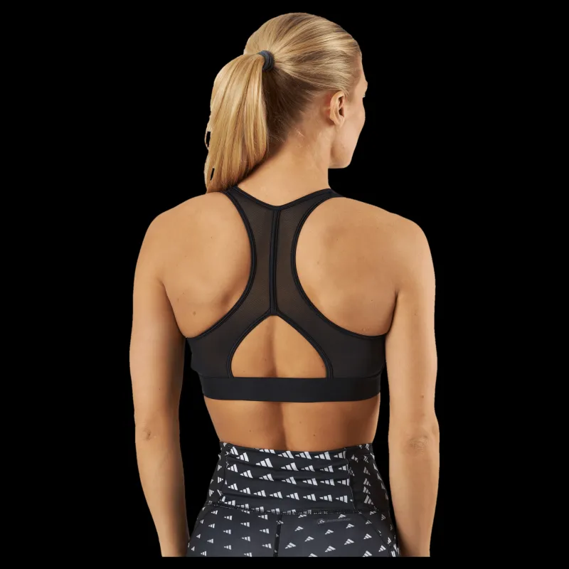 Sale adidas PowerReact Training Medium-Support Bra Black Svart