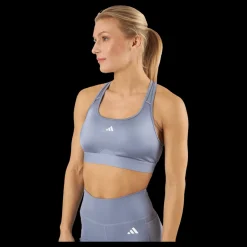 adidas PowerReact Training Medium-Support Bra Silvio Blå Sale