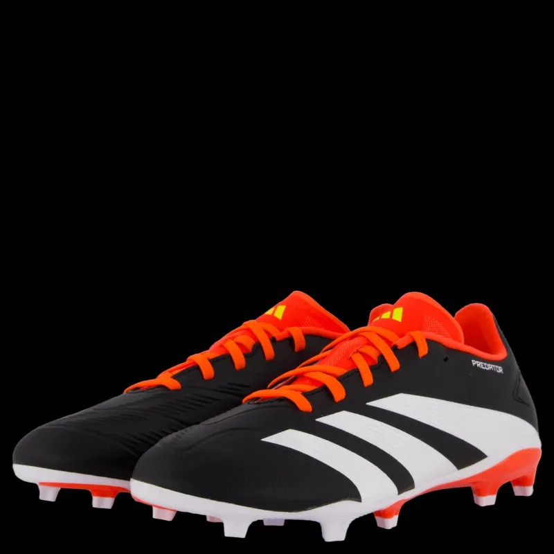 New adidas Predator League Firm Ground Football Boots Core Black / Cloud White / Solar Red Flerfärgad