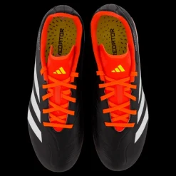 New adidas Predator League Firm Ground Football Boots Core Black / Cloud White / Solar Red Flerfärgad