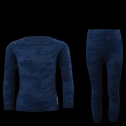 Sale Lindberg Print Merino Set Blue Blå