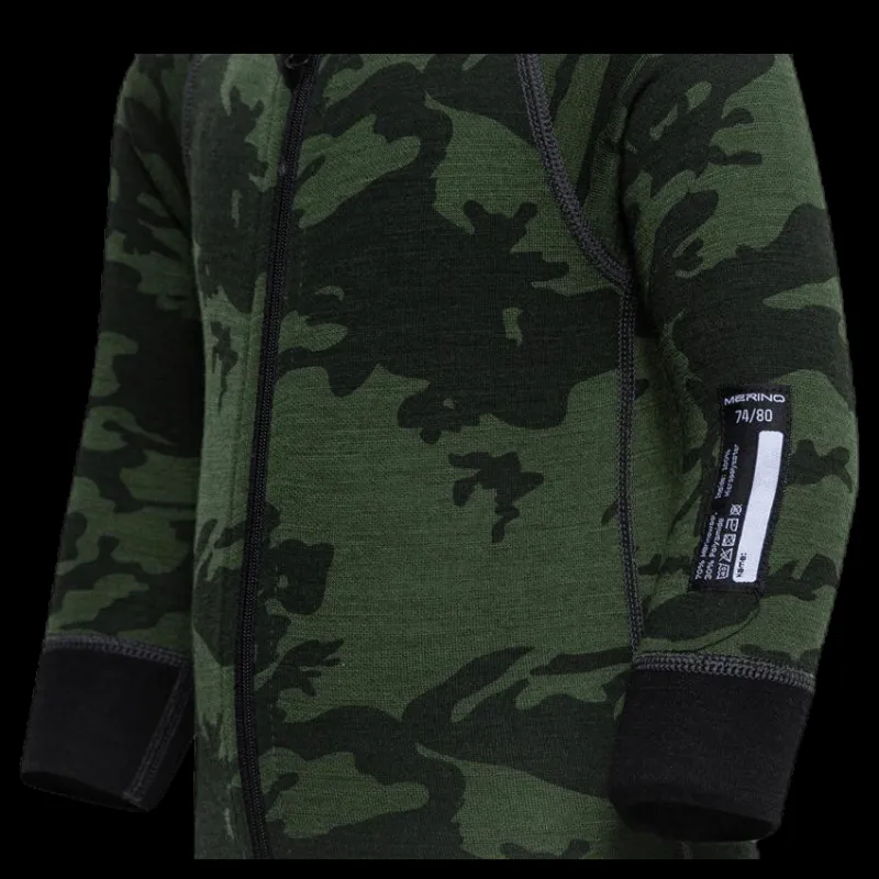 Sale Lindberg Print Merino Wool Overall Green Grön