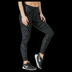 2XU Print Mid-Rise Compression Tights W Black/Grey Svart och Grå