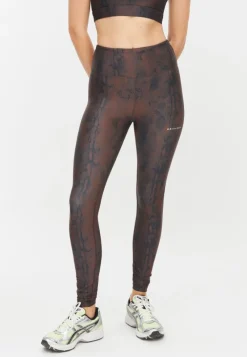 Discount Röhnisch Printed High Waist Tights Brown Snake Brun