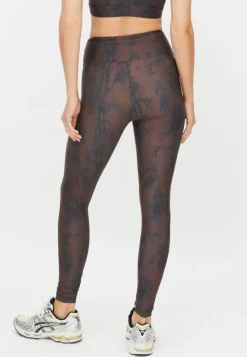 Discount Röhnisch Printed High Waist Tights Brown Snake Brun