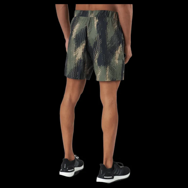 adidas Tennis Printed Short 7 Inch P.blue 000/brown Grön Clearance