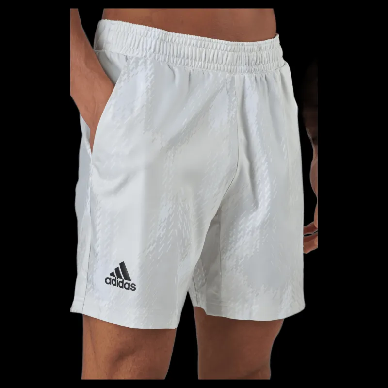 adidas Tennis Printed Short 7 Inch P.blue 000/white Vit