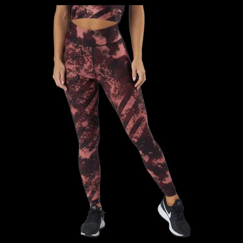 Hot Casall Printed Sport Tights Boost Red Flerfärgad