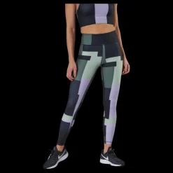 Casall Printed Sport Tights Green Grön Clearance