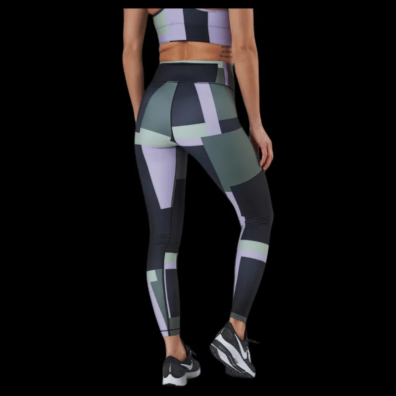 Casall Printed Sport Tights Green Grön Clearance