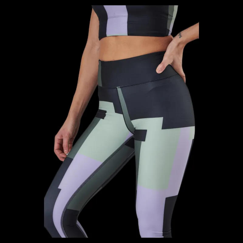 Casall Printed Sport Tights Green Grön Clearance