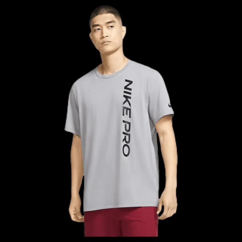 Nike Pro Burnout SS Top Black/Grey Grå